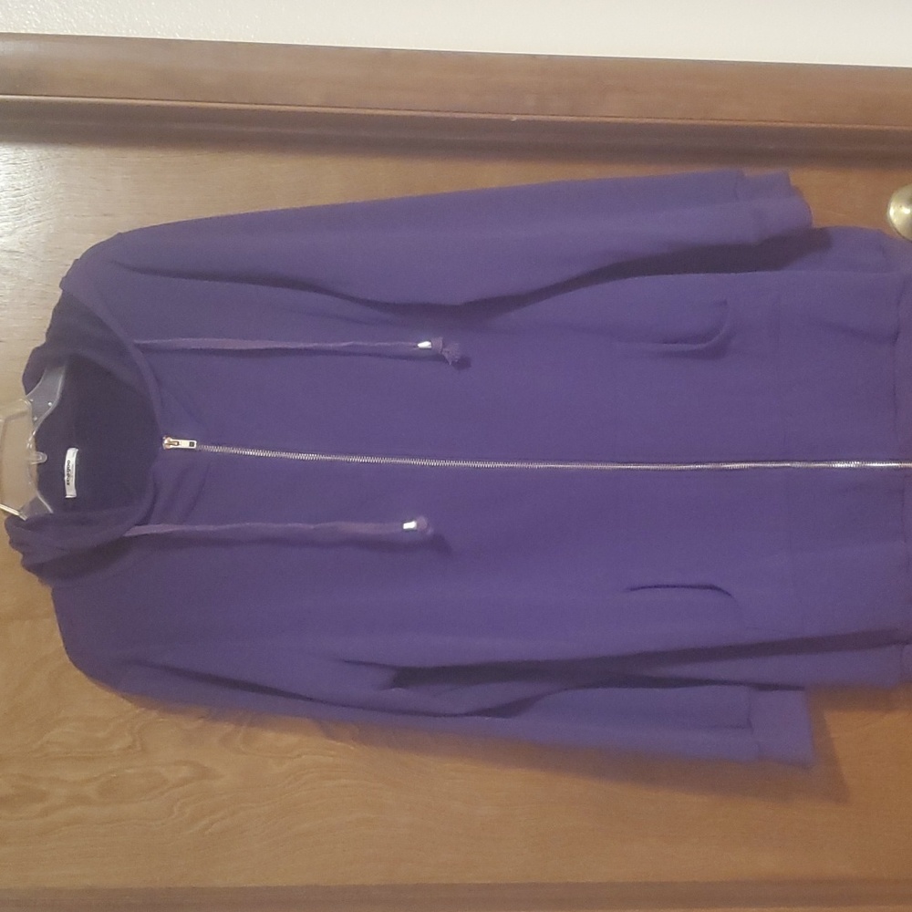 Zeagoo Purple Hooded Long Sleeve Sweatshirt Dress XXL